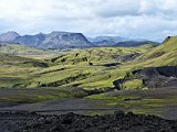 Incredible landscape with Landmannalaugur mountains in the background