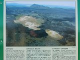 "Leirhnjúkur is a rhyolite formation (593 meters above sea level). The hill rises less than 50 metrers above the surrounding lava field. The rhyolite of the hill is porous due to the geothermal heat and has in several places turned into clay -- hence the name Leirhnjúkur = clay hill." Its second and latest period of volcanic activity was in the Krafla Fires of 1975-84.