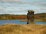 Nice pillar and autumn leaves