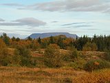 The table mountain Bürfell is an unmissable landmark east of Mývatn.