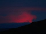 At night, the clouds are illuminated by the eruptions at Bárðarbunga and Holuhraun.