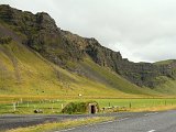 Old-fashioned milk shed at Sauðhúsvöllur on the south coast between Skogar and Reykjavik