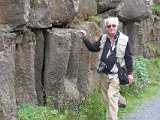 Huge basalt columns, like those imitated by the Hallgrímskirkja in Reykjavik