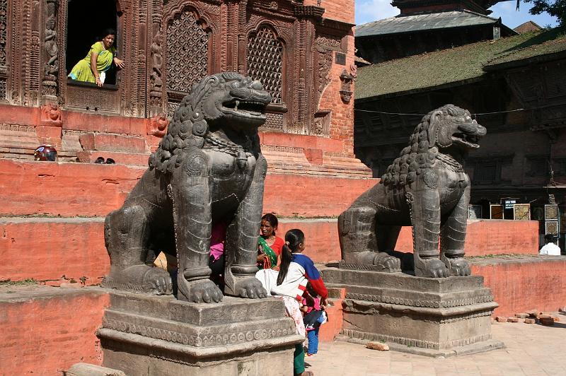 ne08_100414080_j.jpg - Lions in front of Shiva-Parvati Temple