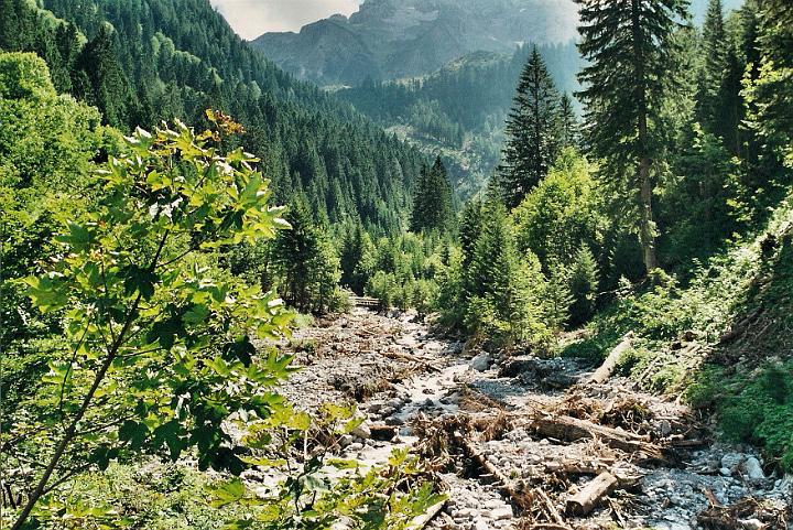 br00_sarotla_2x.jpg - This gorgeous view out over the valley and towards the other side of Brandnertal is certainly more than a little damaged by the foreground where the stream is filled with debris from the floods.