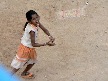 Girl with kite
