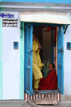 Colorful doorway