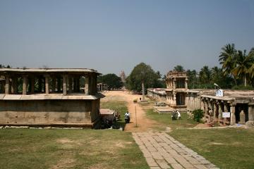 View back down Hampi Bazaar