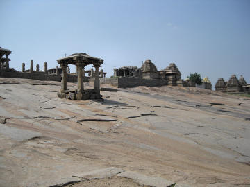 Hemakuta Hill is a huge sloping rock face