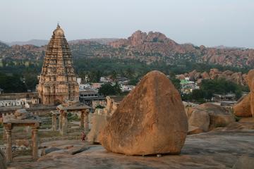 Virupaksha Temple at sunset