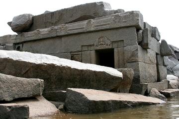 Small Durga temple along waterside