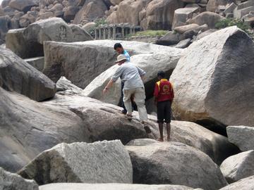Over the rocks