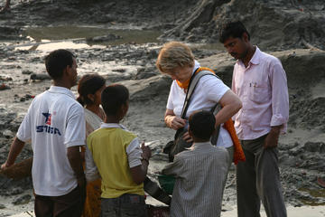 Tourist and kids